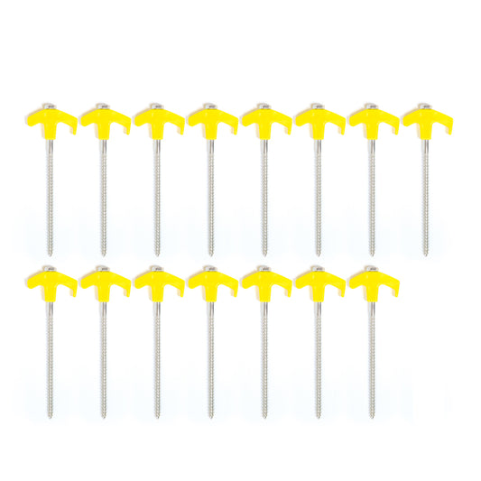 16 Piece Screw in Tent Peg Set